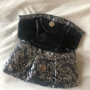 Silver & Black Clutch